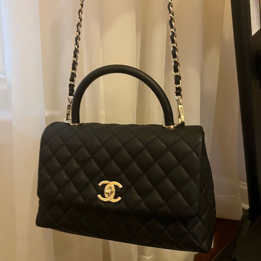 Chanel Coco Top Handel Bag Quilted Small.